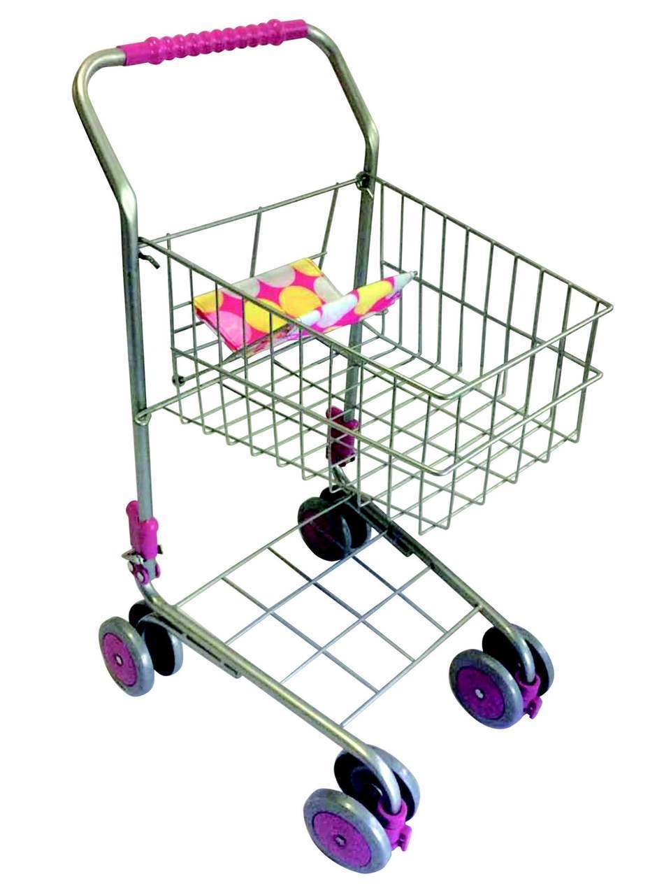 toy shopping cart with baby seat