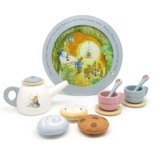Peter Rabbit 11 Piece Wooden Tea Party Set