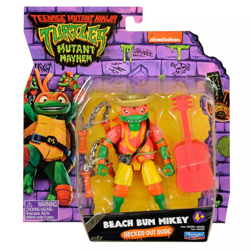 TMNT Mutant Mayhem Beach Bum Mikey Action Figure
