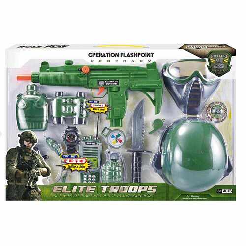 Elite Troops Weapon Playset With Helmet 13 piece