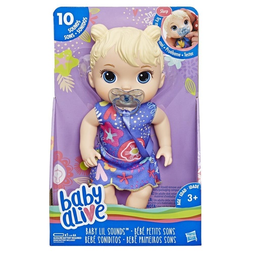 Baby Lil Sounds Blonde Hair Baby Alive
