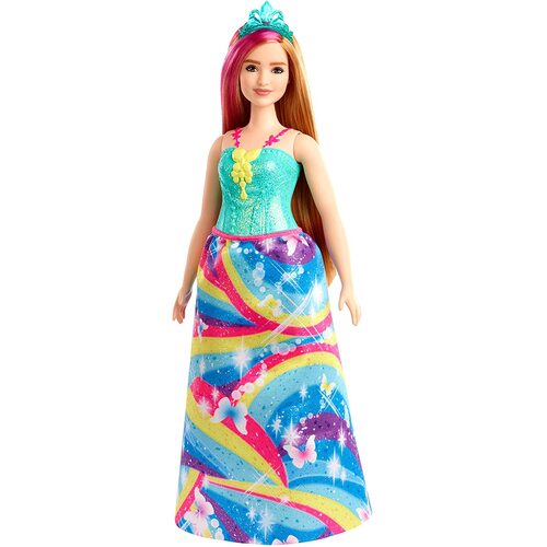 Barbie Dreamtopia Princess Doll Blonde with Pink Hairstreak Curvy