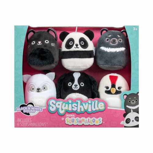 Squishville Mini Squishmallows Black & White Squad