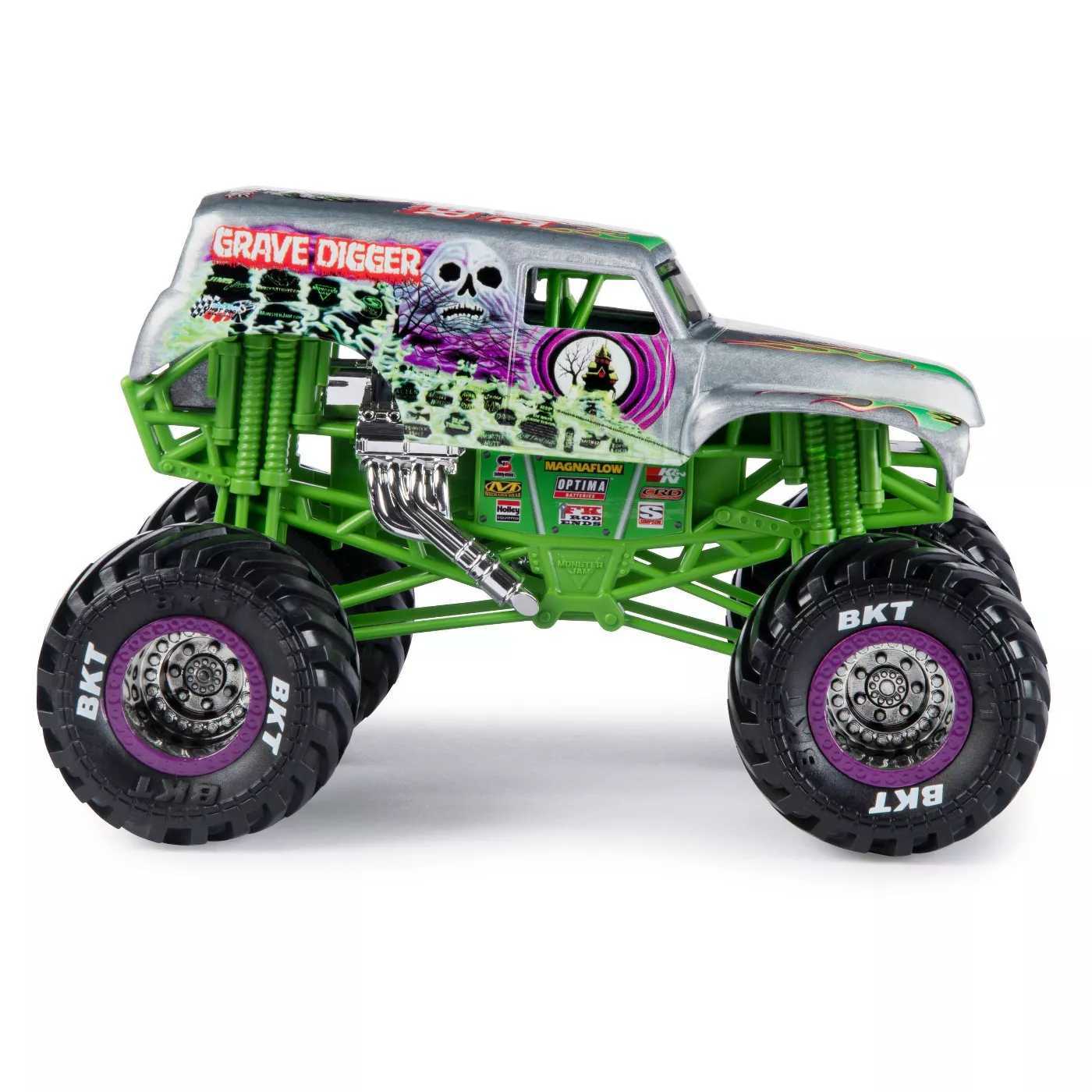 Silver grave digger monster truck on sale