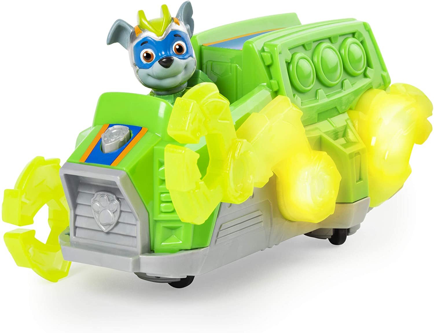 Paw Patrol Mighty Pups Charged Up Rocky Deluxe Vehicle