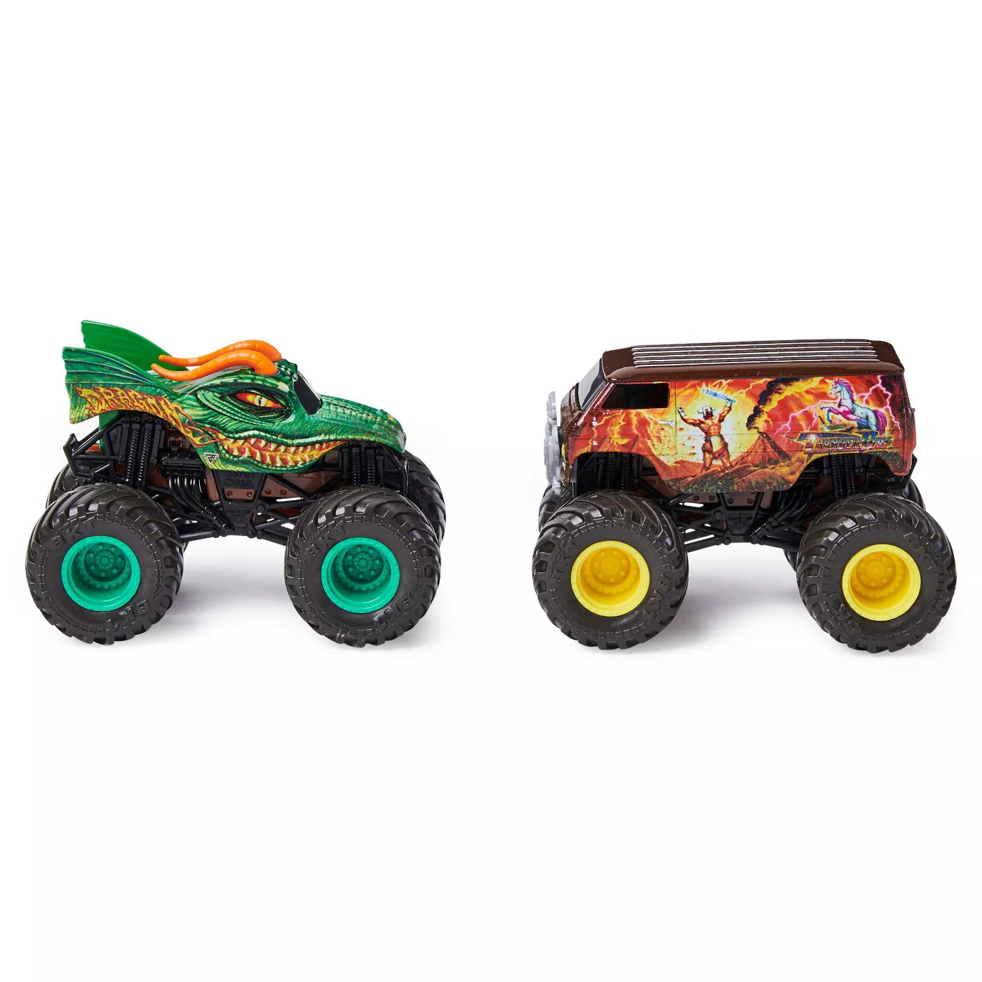 Monster Jam Color Change Dragon vs Thunderbus 164 2 Pack