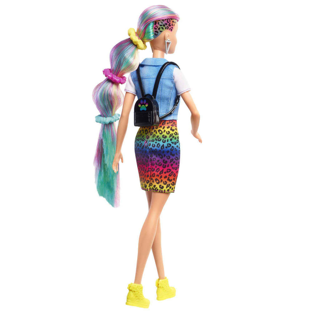 Barbie Leopard Rainbow Hair Doll