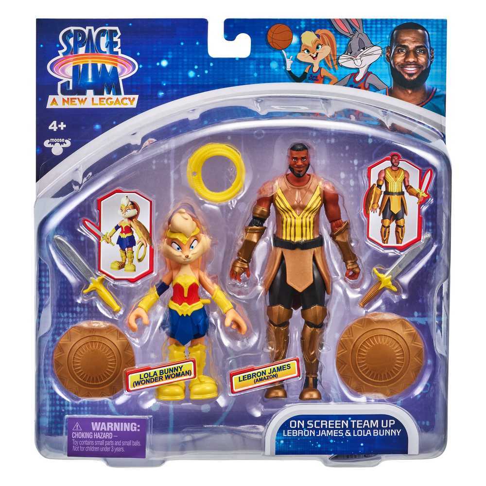 Space Jam On Court Team Up Lebron James & Lola Bunny Figure 2 Pack