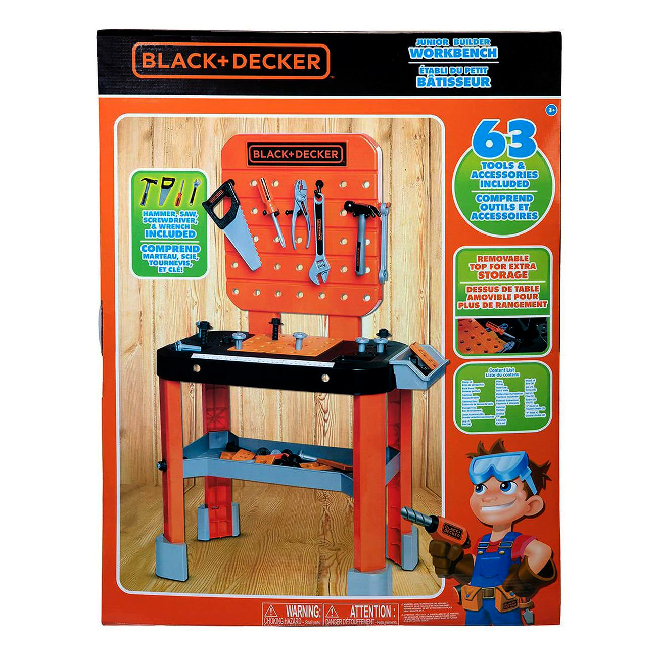Jakks Pacific Black & Decker Junior Builder Workbench 63 Tools &  Accessories
