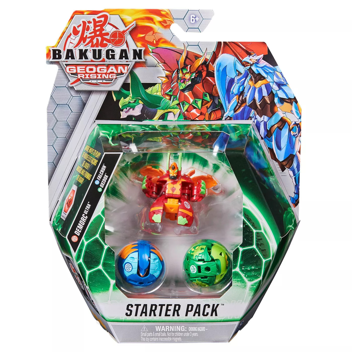 Bakugan Geogan Rising Starter Pack Demorc Ultra Falcron Oxidox