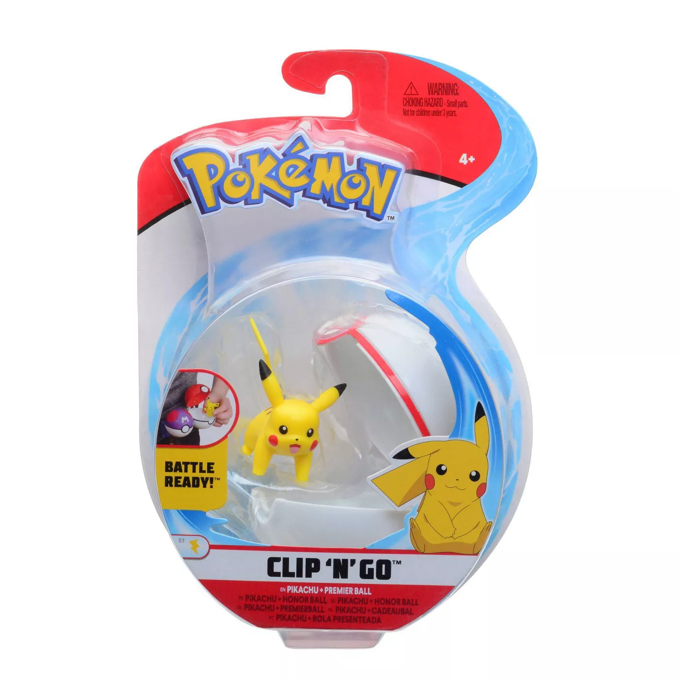 Pokemon Clip N Go Pikachu + Premier Ball