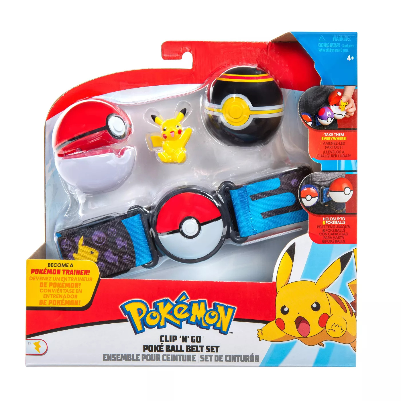 Pokemon Clip N Go Pokeball Set Pikachu
