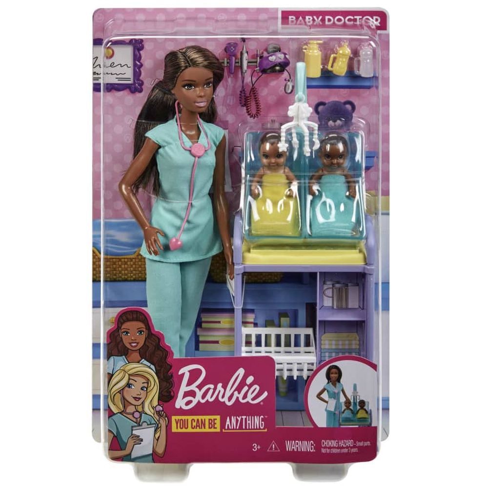 Barbie careers baby doctor doll & playset hot sale