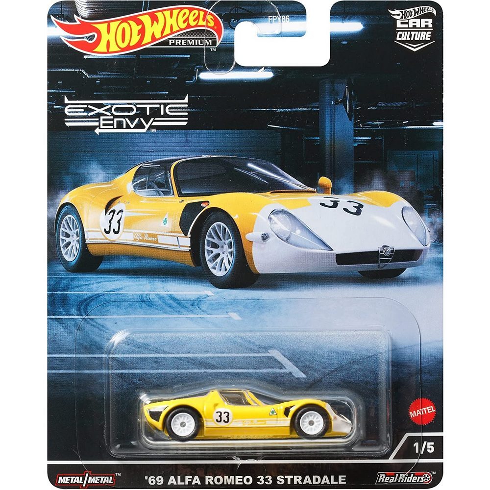 Hot Wheels Premium Car Culture Exotic Envy '69 Alfa Romeo 33 Stradale