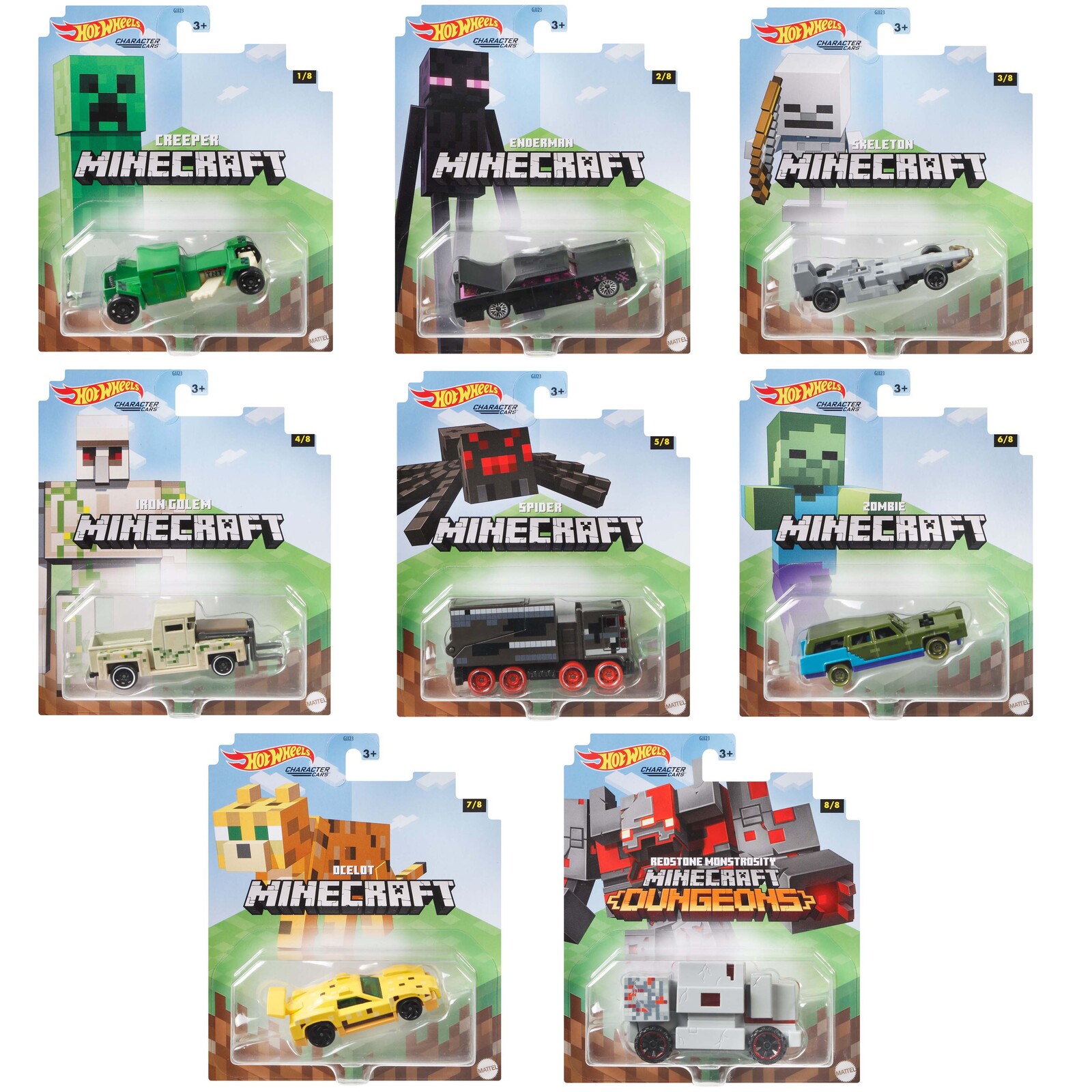 Hot wheels cheap minecraft character cars