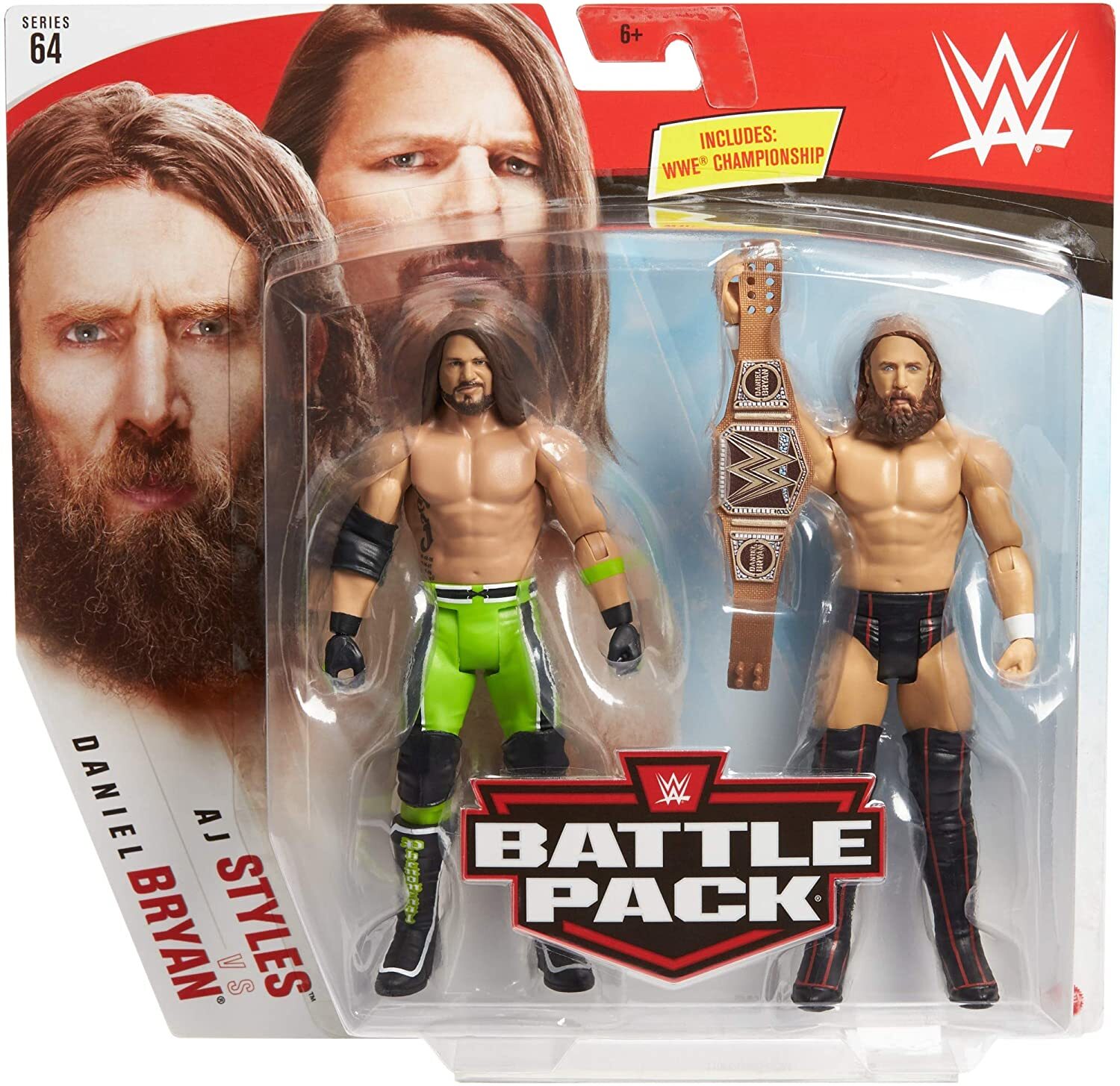 WWE Battle Pack AJ Styles Vs Daniel Bryan – Due Figure Snodate 15 Cm, GBN65