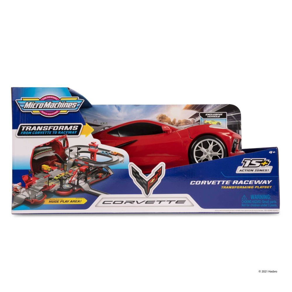 MMW0173 Toy Partner Voiture Micromachines Corvette Raceway Convertible en playset Multicolore 