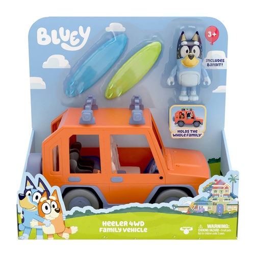 Bandit and Surfboards Heeler 4WD Family Vehicle Bluey