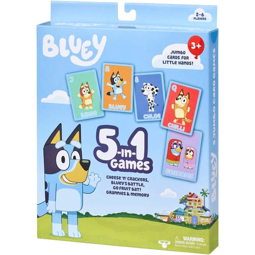 Bluey 5-in-1 Games Jumbo Card Games