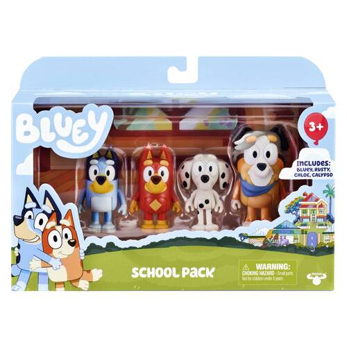 Bluey School Pack 4 Figure Pack