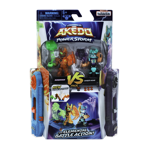 Akedo Power Storm Burndown VS Shred Head