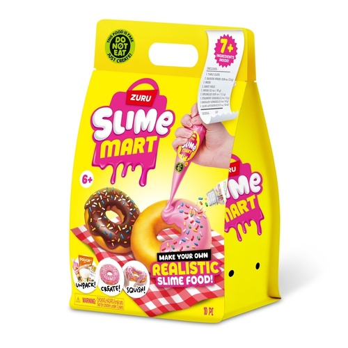10 Piece Zuru Slime Mart Make Your Own Realistic Slime Food Playset - Donut