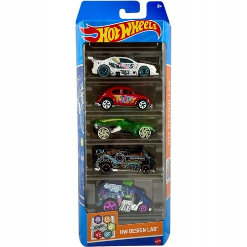 Hot Wheels 5-Pack HW Design Labs 1:64 Scale