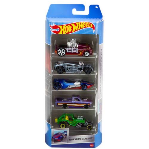 Hot Wheels 5-Pack HW Exposed Engines 1:64 Scale