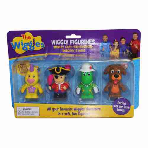 Wiggly Figurines Shirley Captain Feathersword Dorothy & Wags 4 Pack