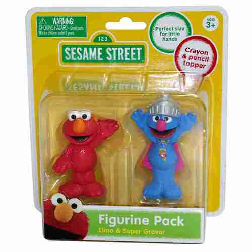 Sesame Street Elmo & Super Grover Figurine Pack