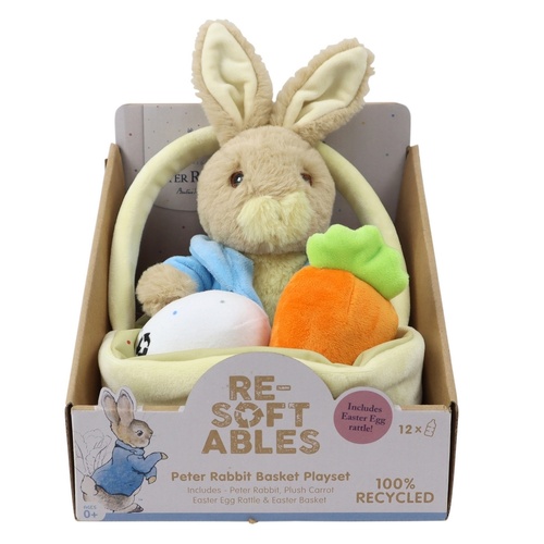 RE-softables Peter Rabbit 9" Basket Playset
