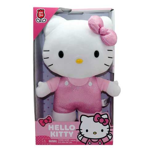 Hello Kitty Medium Plush Sparkly Pink Bow 30cm