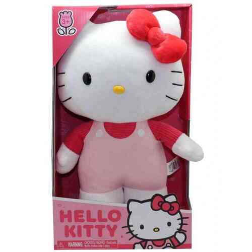 Hello Kitty Medium Plush Pink Overalls 30cm
