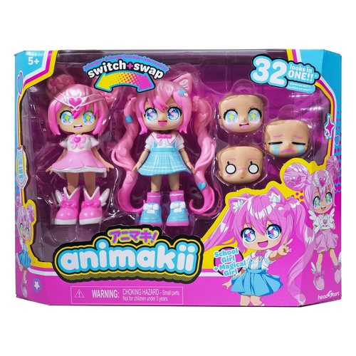 Animakii Doll with School Girl + Magical Girl