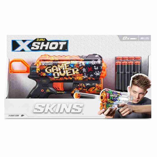 Zuru X-Shot Skins Flux Game Over Blaster