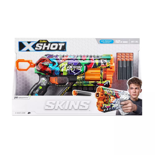 Zuru X-Shot Skins Griefer Graffiti & 12 Darts