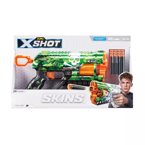 Zuru X-Shot Skins Griefer Camo & 12 Darts