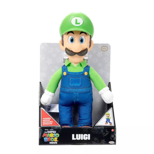 The Super Mario Bros. Movie Luigi Poseable Plush