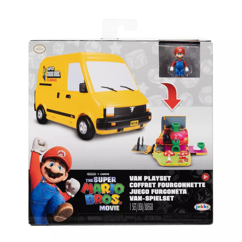 Nintendo The Super Mario Bros Movie Van Playset with Mario Mini Figure