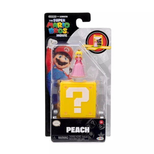 The Super Mario Bros. Movie Mario Mini Peach with Question Block