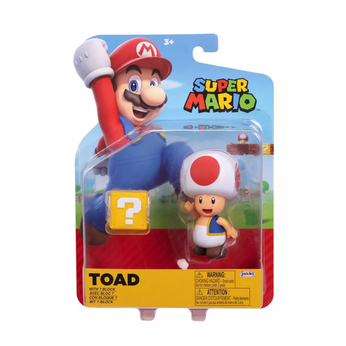 Nintendo Super Mario 10cm Toad with Block Action Figure