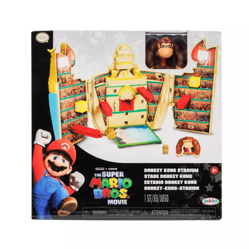 The Super Mario Bros Movie Donkey Kong Stadium with Donkey Kong Mini Figure