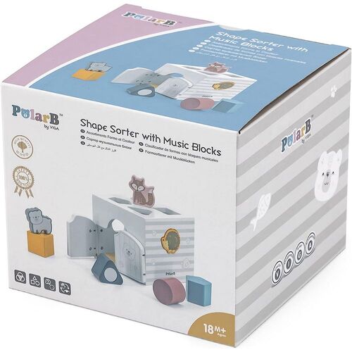 PolarB Shape Sorter With Music Blocks