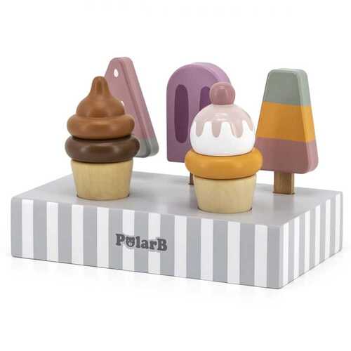 PolarB Wooden Popsicle & Ice Cream Set