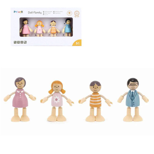 PolarB Wooden Doll Family