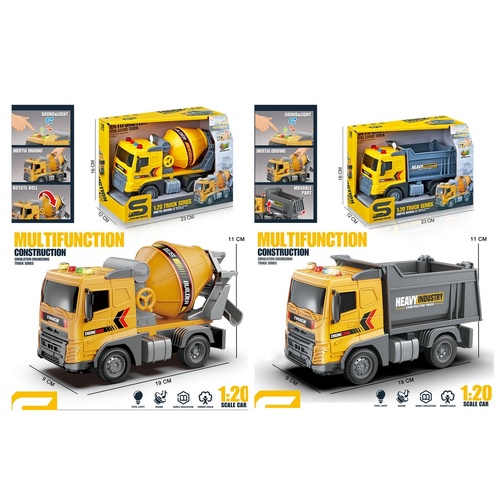 Construction Vehicles 18cm with Light & Sounds AST Pick Randomly