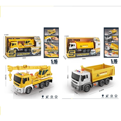 Construcyion Truck 1:16 Multifunction with Lights & Sounds AST Pick Randomly