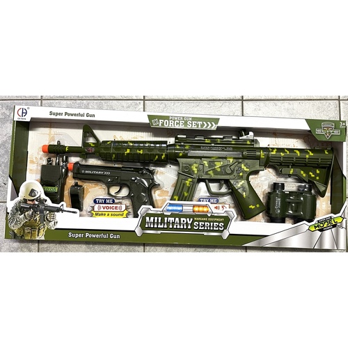 Military Rifle Playset with Light & Sounds