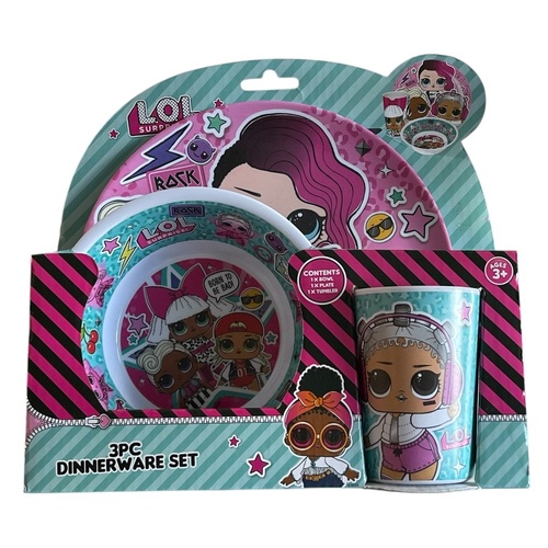 LOL Suprise 3 Piece Dinnerware Set