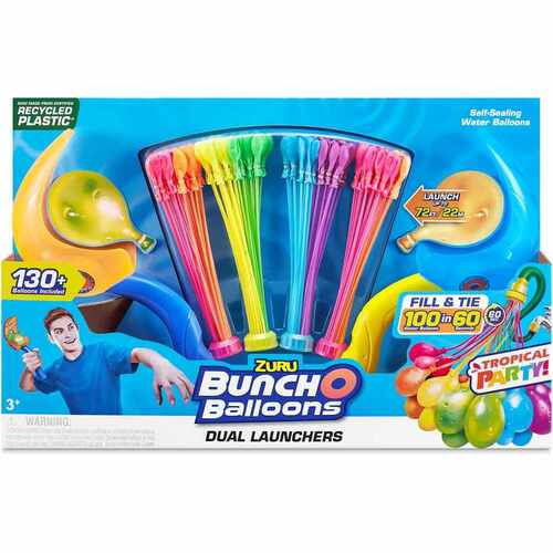 Zuru Bunch O Balloons Tropical Party Dual Launchers 4pk 130+ Balloons